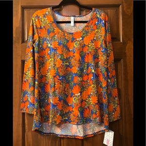 NEW LuLaRoe Lynnae - Orange and Blue Floral